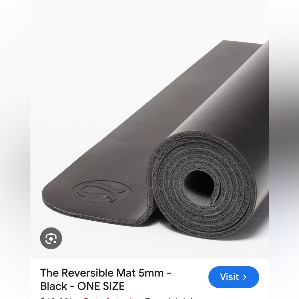 lululemon - LIKE NEW Black Reversible Yoga Mat 5mm